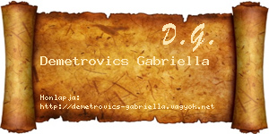 Demetrovics Gabriella névjegykártya