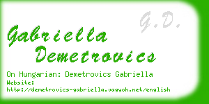 gabriella demetrovics business card